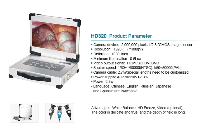 Advanced Laparoscopic Trainer Box With Hd 1080p Endoscope Camera Endoscopic Hd Camera Ent Endoscope Camera factory