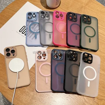 New Hot Sale Silky Smooth Magnet Phone Case for iPhone 17 16 15 Pro Max Shockproof Back Cover for iPhone 14 13 Pro Fundas