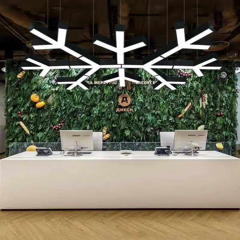 LED Design Pendant Light Creative Irregular Snowflake Personality Gym Mall Supermarket Store Industrial Style Project Lighting