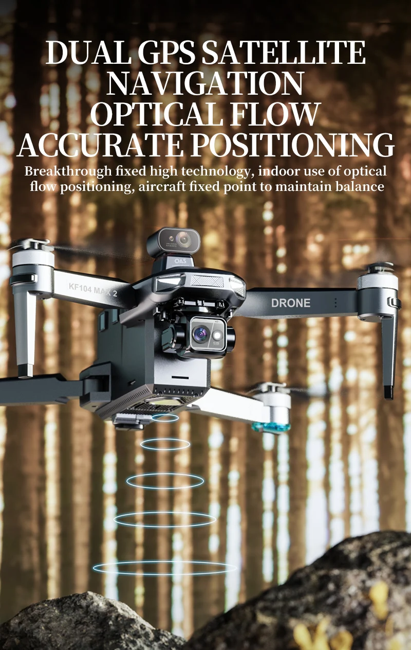 KF104 Max 2 Drone RC 5G WIFI Drone 4K Professional With Aerial 3-Axis Anti-Shake Gimbal Obstacle Avoidance Brushless Quadcopter