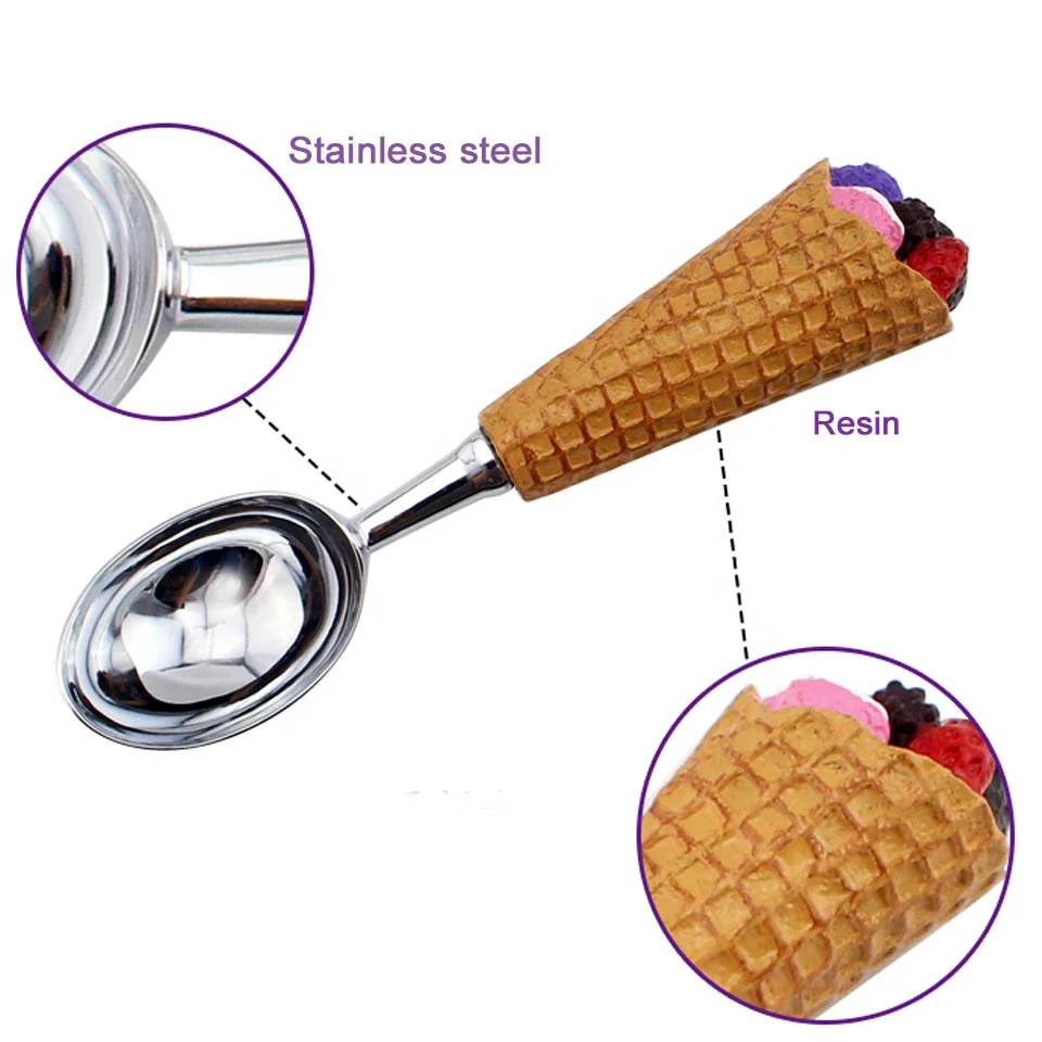 Customizable Shape Ice Cream Tools Trigger Zinc Alloy Ice Cream Scoop