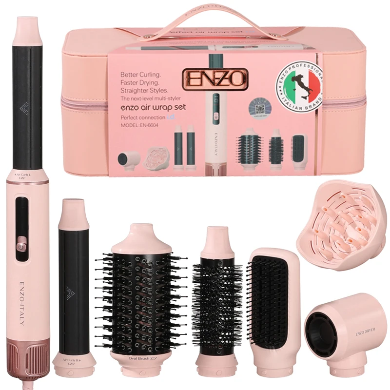 ENZO EN-5611 3-in-1 Triple Barrel Hair Curler, Straightener