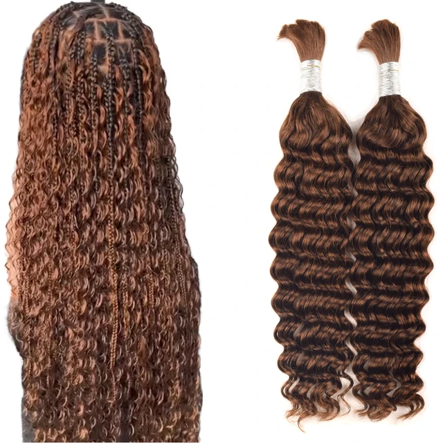 Wholesale Remy Blonde Raw INDIAN Curly Super Double Machine Weft Natural Crochet Deep Wave Bulk Human Hair Bundles Braiding