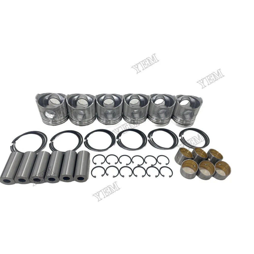 For Komatsu 6D108 Piston and Rings Kit Engine Replacement Parts 5