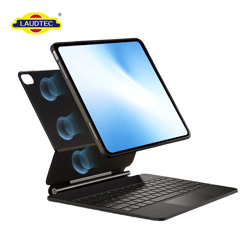 Portable Wireless Detachable Keyboard WithTrackpad,RGB for iPad Air/Pro 11