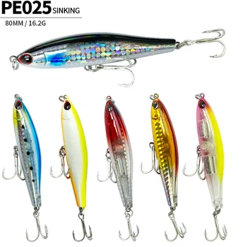 Fishing Lures Set Mixed Including Minnow Popper Crank Baits with Treble Hooks for Saltwater Freshwater Trout Bass Fishing – Minnow – view 3