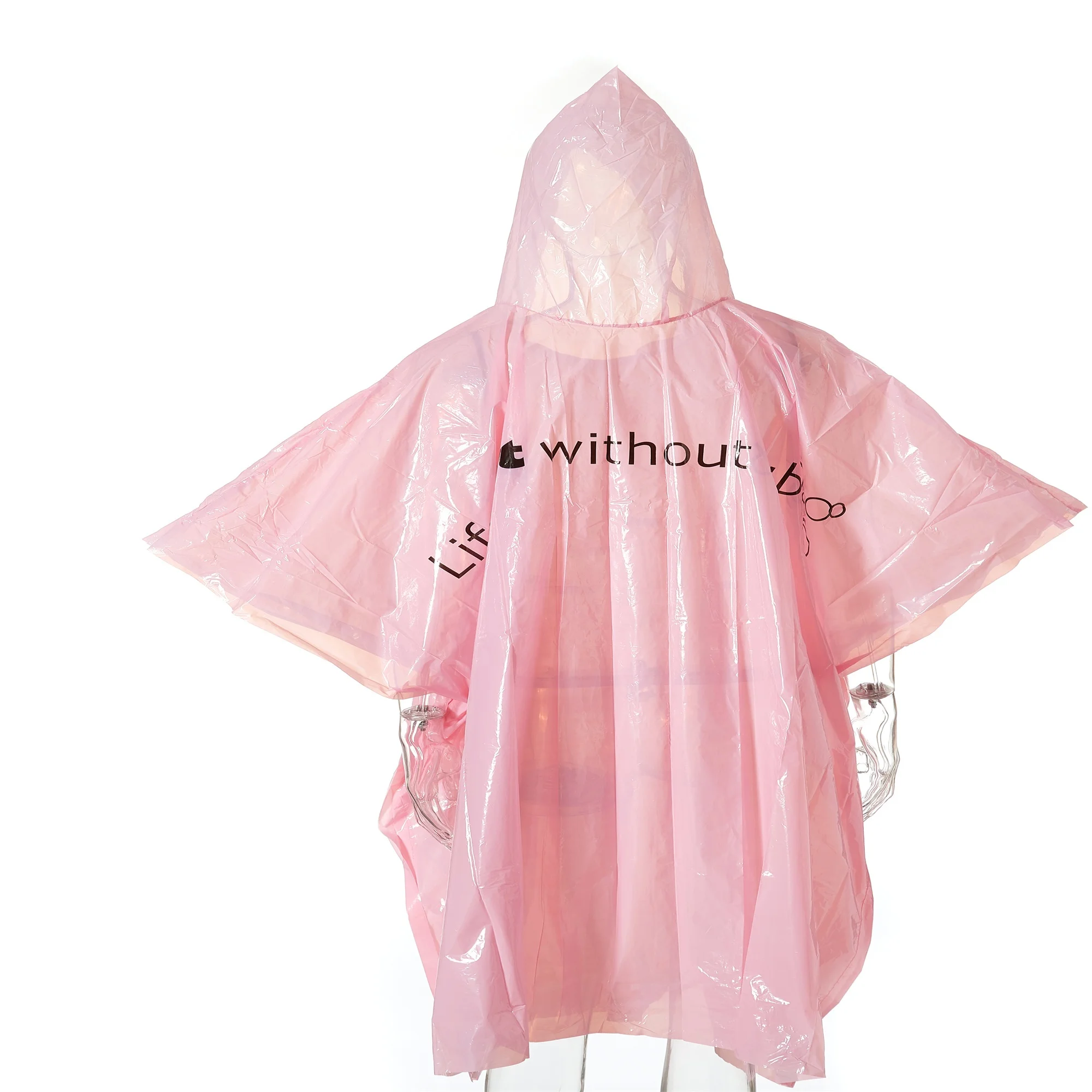 Плащ-дождевик из полиэтилена с модным принтом и логотипом на заказ, большая накидка-пончо от дождя, водонепроницаемая, для велосипедов и кемпинга