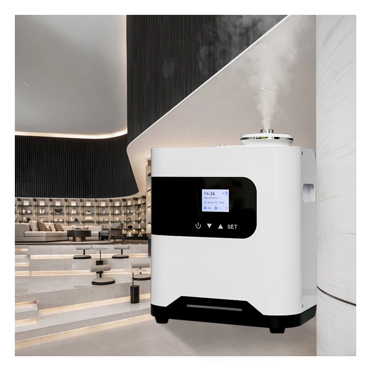 Electric Hotel Scent Nebulizer Touch Screen Button Control Scent Air Machine HVAC System Essential Oil Aroma Diffuser Machine