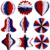 Boule rouge blanc bleu 20cm