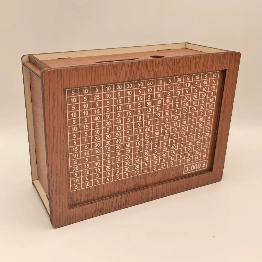 Wooden Money Box with Target Checking for Money Saving Usage Money Box
