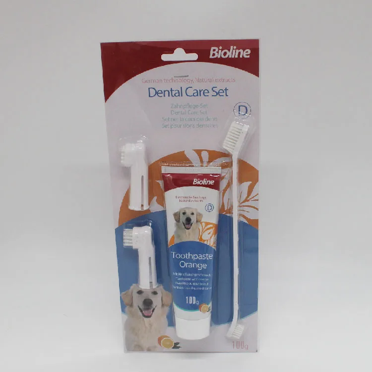 Professional Dog Teeth Brushing Kit Pet Toothpaste & Toothbrush Human