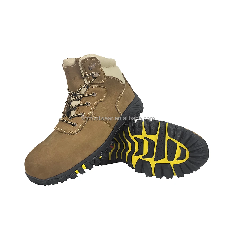 VITOSAFE Custom Logo S3 High Industry Leather Working Boots Steel Toe Safety Shoes Zapatos de seguridad factory