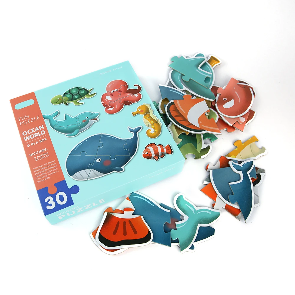 Educational Blue Whale Fish Ocean World Jigsaw Puzzle