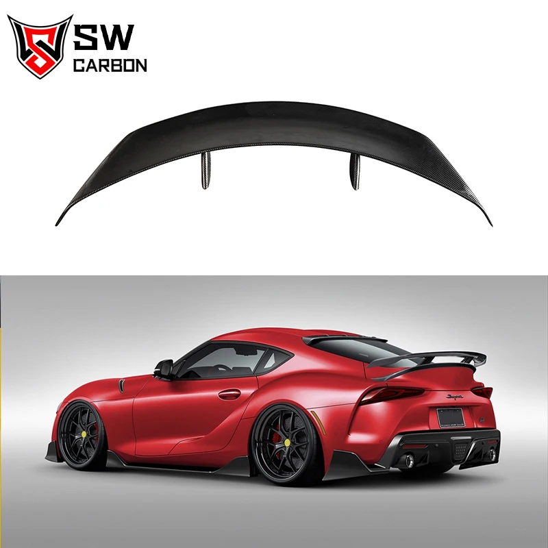 For Toyota GR Supra A90 A91 20-24 Carbon Fiber Style Rear Trunk Spoiler Wing Kit For Toyota GR Supra A90 A91 20-24 Carbon Fiber Style Rear Trunk Spoiler Wing Kit