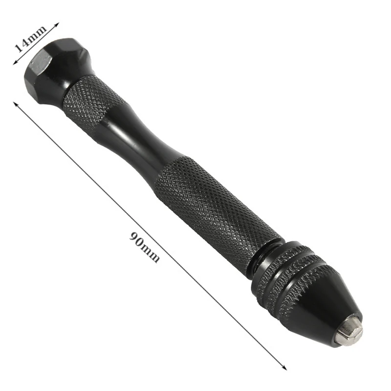 11pcs Mini Micro Aluminum Hand Drill With Keyless Chuck HSS Twist Drill ...