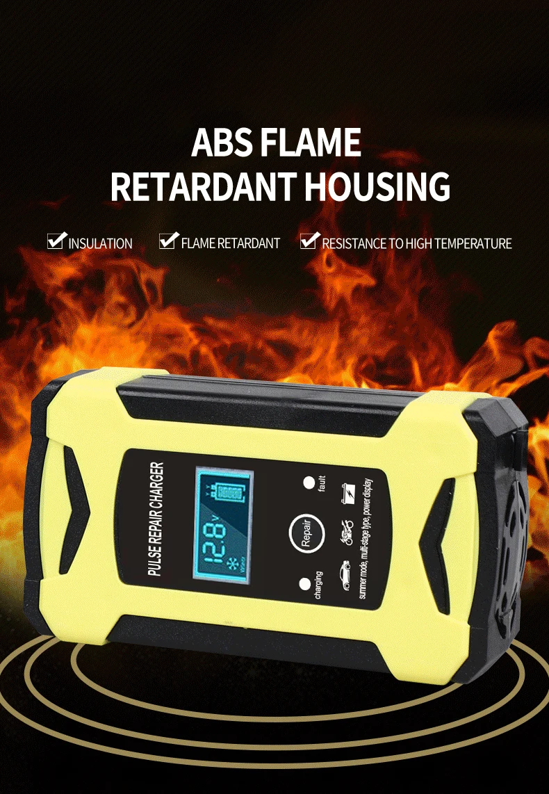 Automatic fast 12V car battery charger 12v 6a Maintenance-free deepcycle 12 volt trickle battery charger with pulse repair_20