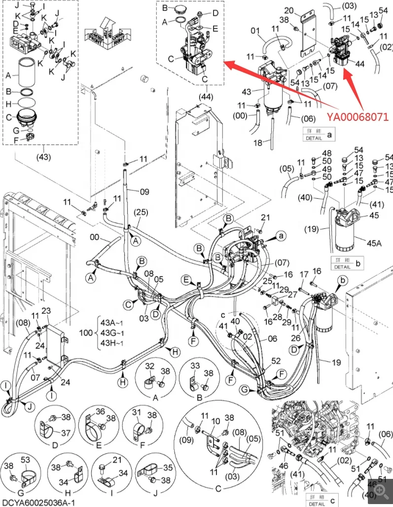 Original Excavator Electronic Pump YA00068071/YA00065646 for ZX200