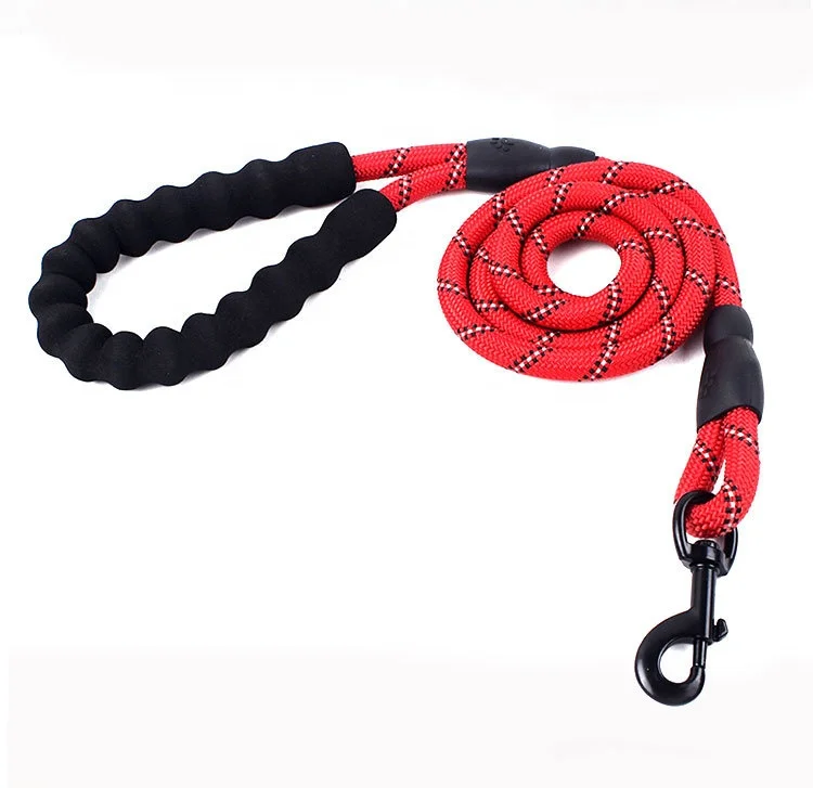 Large Mountain Climbing Running Tracking Reflective Soft Handle Nylon Rope Pet Dog Leash