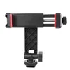 Hot shoe holder with adjustable rotating phone clip