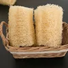 soft loofah is in its original color with a string