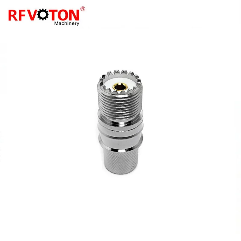 RF connector UHF PL239 SO239 type female jack straight crimp for LMR600 RF coaxial cable plug supplier