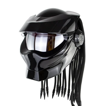 Predator Helmet Retro Motorcycle Helmet Full Face Iron Warrior Man ...