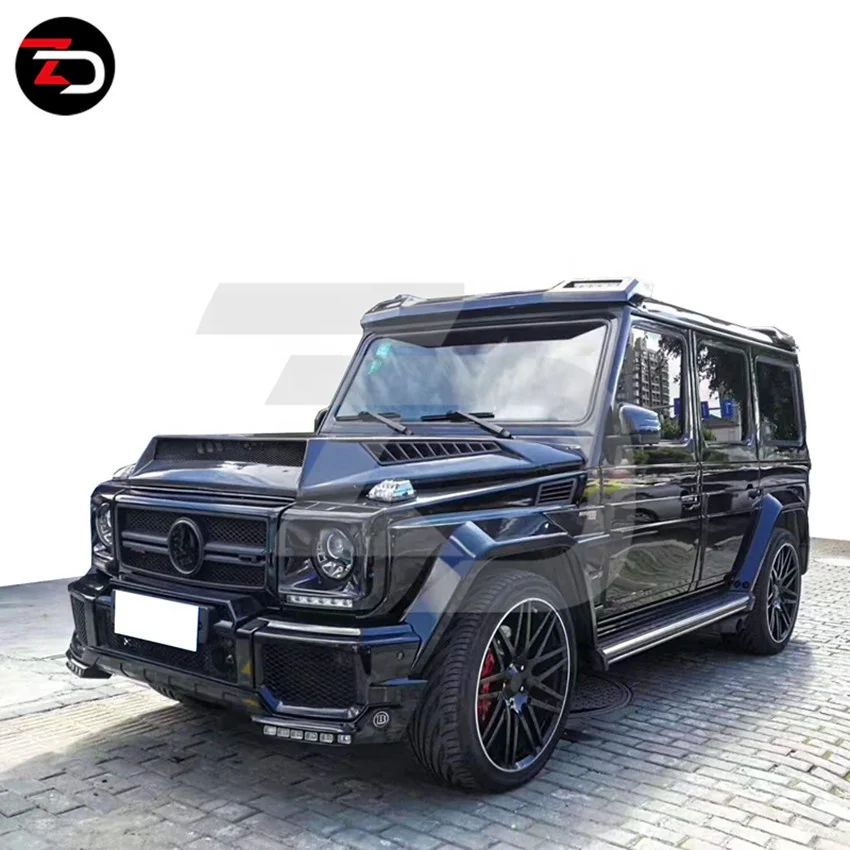 G900 Style Body Kit With Carbon Fiber Engine Hood for G Wogan W463 G500 G550 G55 G65 G63