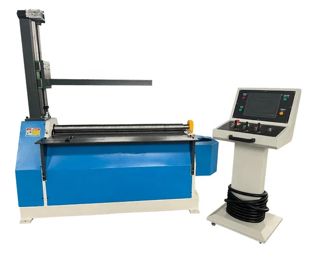 Automatic CNC full servo driven sheet metal steel plate rolling machine mini 4-roller sheet bending rolls for light gauge