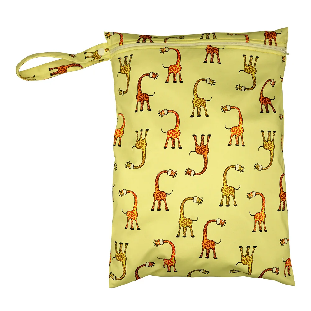 Простой тканый водонепроницаемый полиэстер PUL ПВХ молния влажная сумка для тканевых