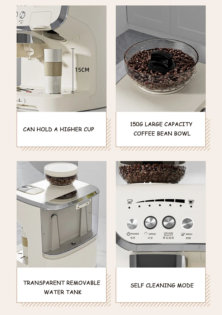 All In 1 Multi Capsule Np Dg Coffee Machine Maker With Grinder Built In