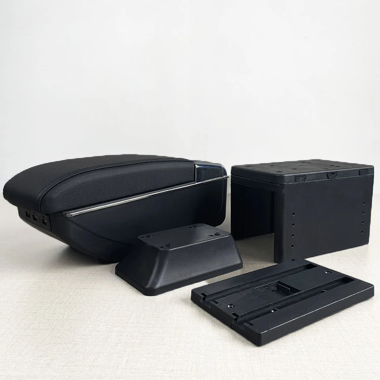 product universal car arm rest center console storage box central universal armrest box with cup holder-8
