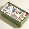 Coral Reef - 1 Teapot + 6 Cups and Saucers (Gift Box)