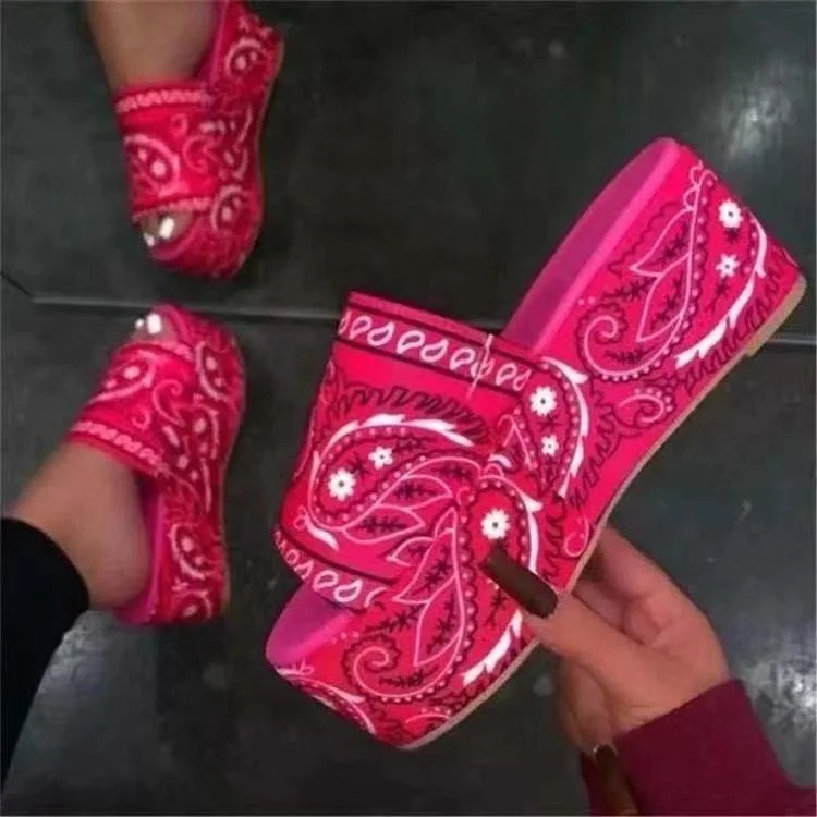 Zapatos planos de talla grande para Mujer-Rosa Roja Zapatos planos de talla grande para Mujer-Rosa Roja