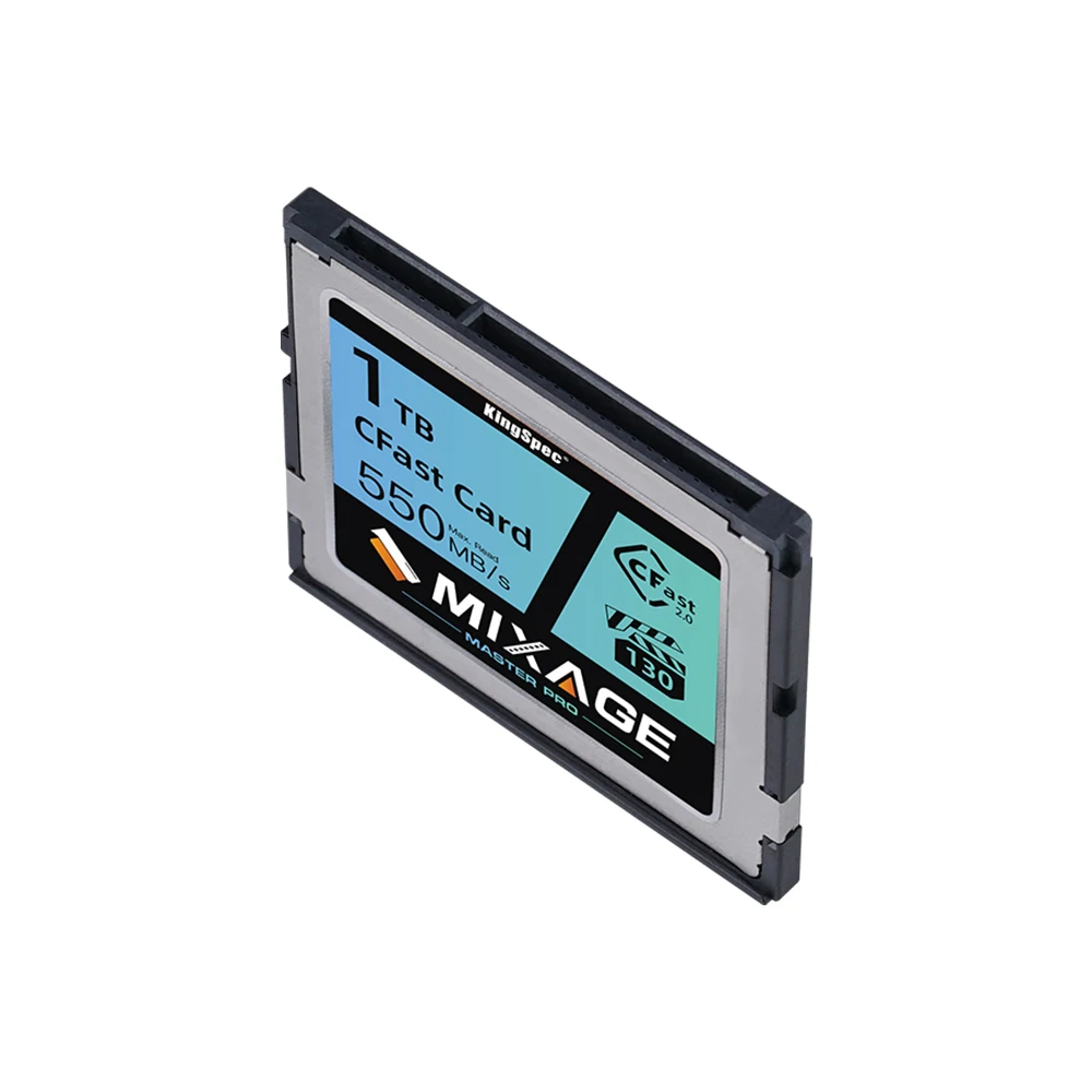 KingSpec High Performance Camera Memory Card Cfast 2.0 SATA3 Interface 256GB 512GB 1TB Cfast Card for 4k Video