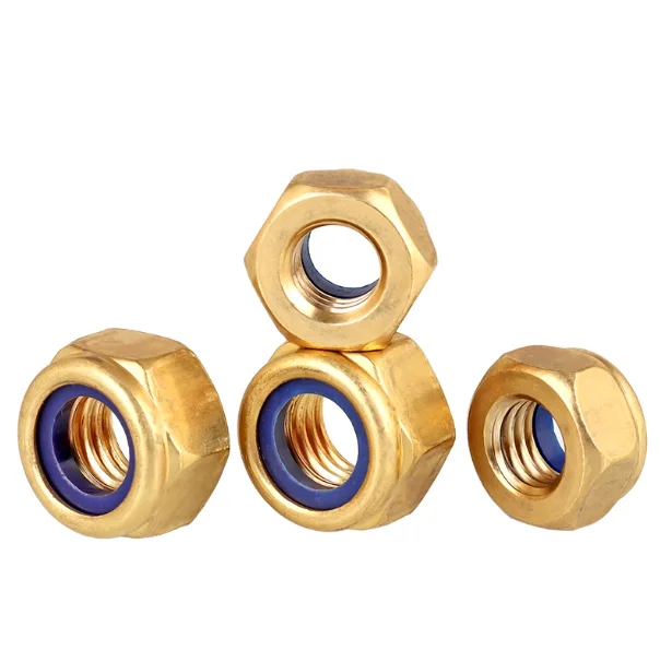 product fully stocked brass hexagon nylon lock nut m3 m72 self locking feature for nuts product-64