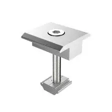 High Quality Solar Mid Clamp Anodized Aluminum Clamp Solar  Factory Direct Sale End Clamps for Solar Panel Mounting