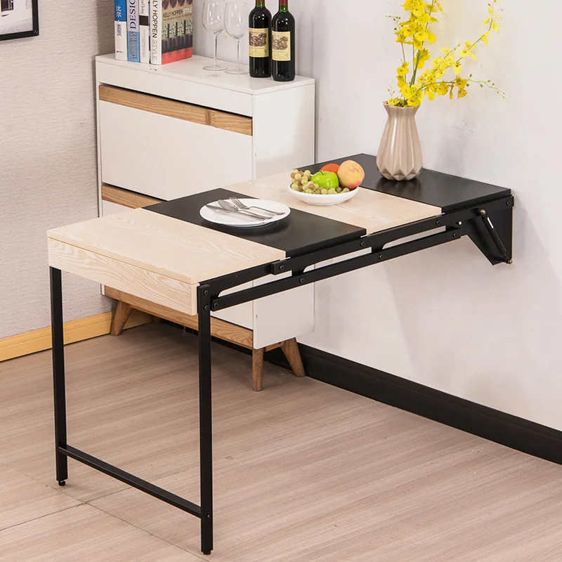Wandmontierter Holz-esstisch Multifunktional Ausziehbar Platzsparend Möbel Klappbarer Wand-esstisch