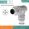 Ángulo M12-A-5 de la rosca de tornillo del varón PG9