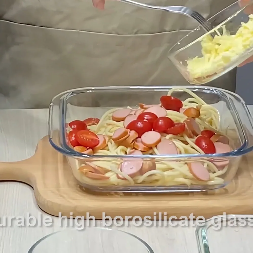 Oven Microwave Safe High Borosilicate Glass Baking Dish Nonstick Glass