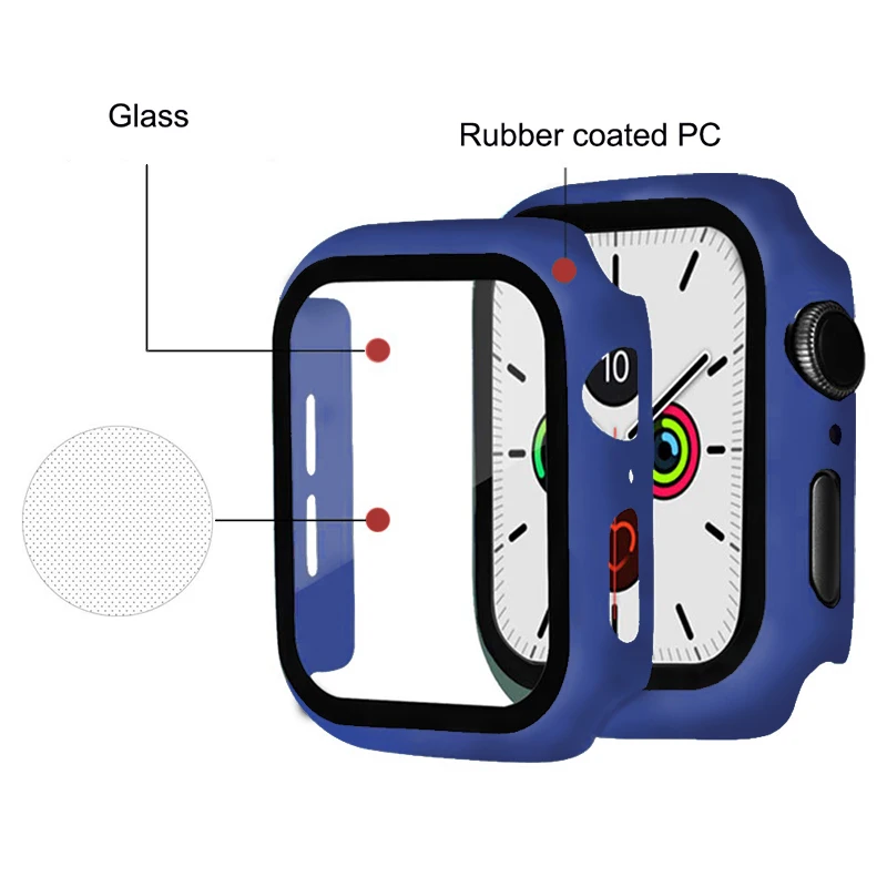 Amazon Hot Selling Hard Pc Watch Case And Screen Protector 2 In 1 For