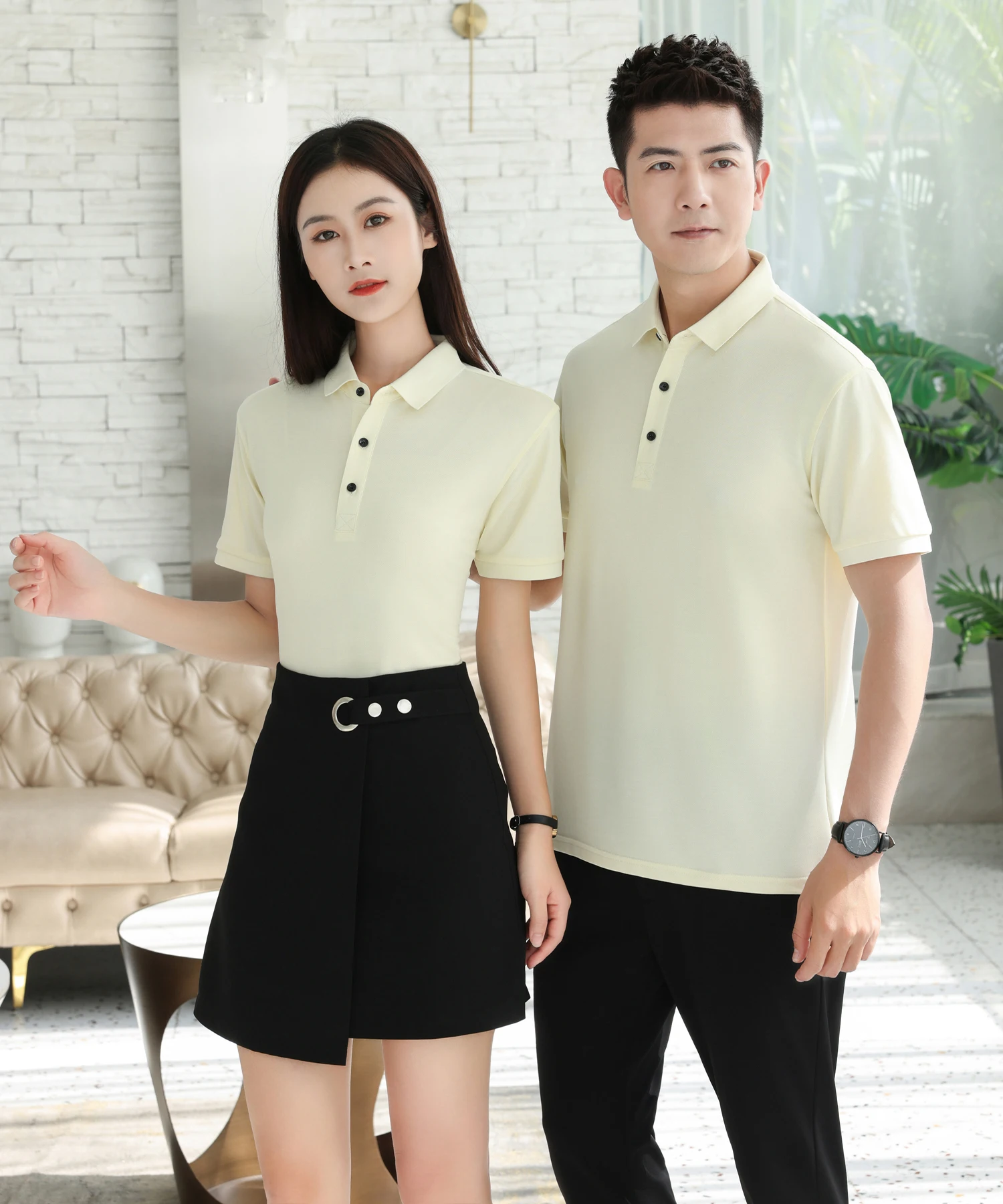 Summer New Ice Cotton Custom Lapel Short Sleeve Men's T-shirt Solid Color Ice Silk Golf Custom Polo 