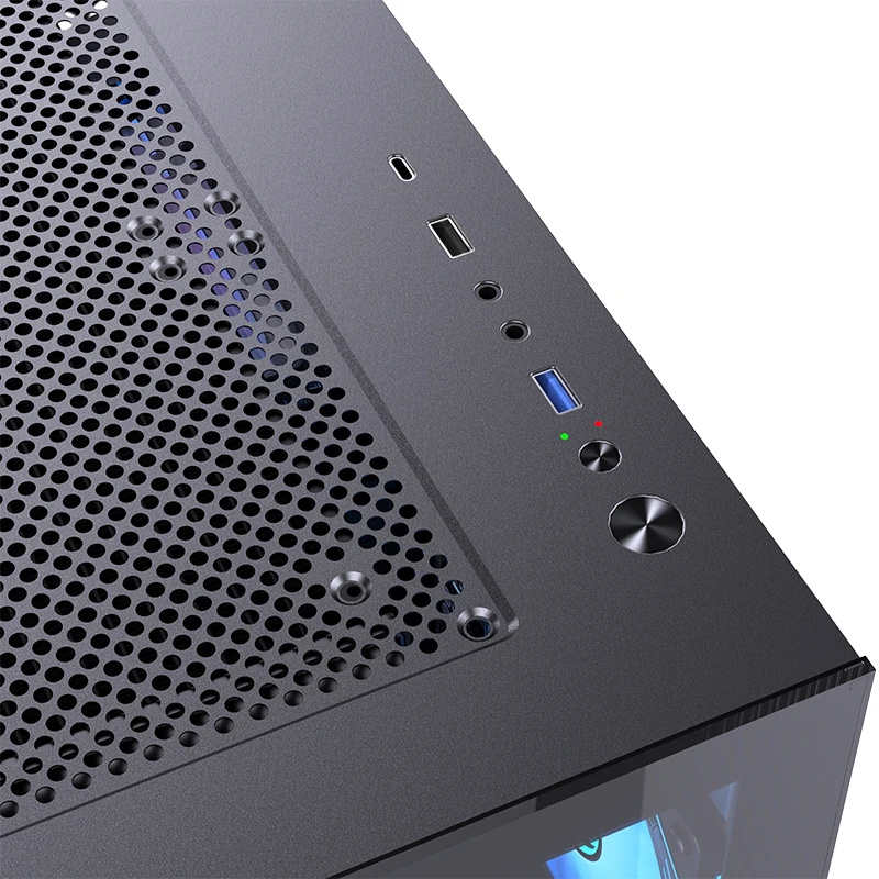 Lovingcool Factory Custom Table PC Computer Case Built in Transparent Glass Mid Tower MATX ITX PC Case Parts RGB Cooler Cabinet