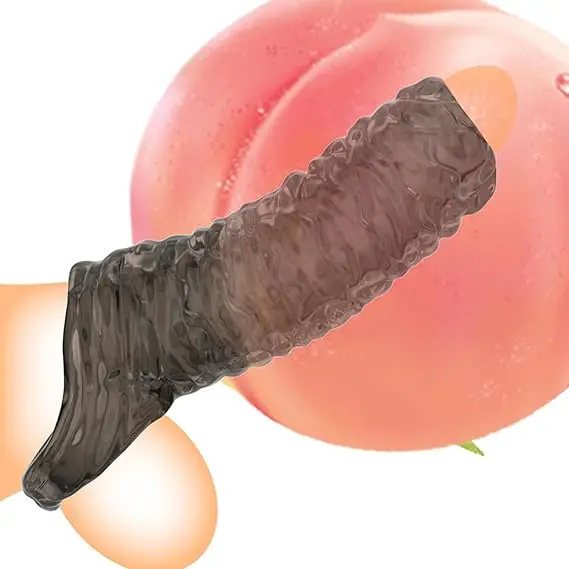 Penis Sleeve Threaded Reusable Enlarge Sleeves Thick, Realistic Silicone  Soft Cock Sheath Sex Toys for Men Enlarger Girth Ring