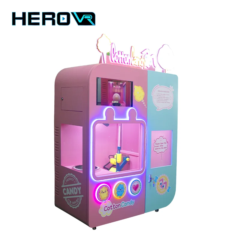 Mini Bar Automatic App Control Coin Operation Touch Screen High Tech Vending Candy Cotton Machine for Sale