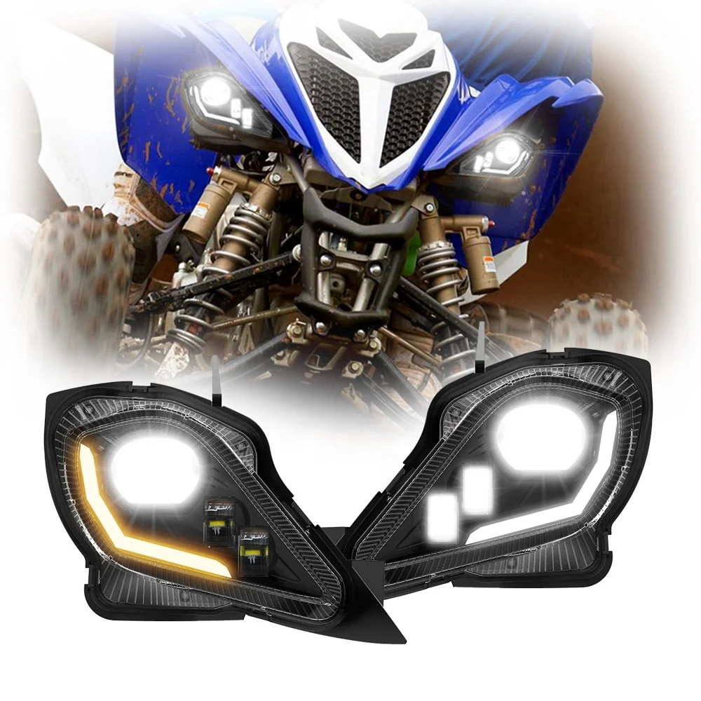 Yamaha YFZ 450 Headlight Upgrade - Morsun 32W High Beam