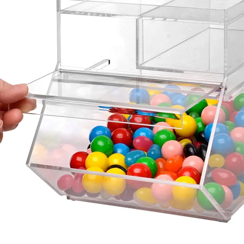 Clear Acrylic Candy Dispenser Candy Container Box,Stackable Acrylic