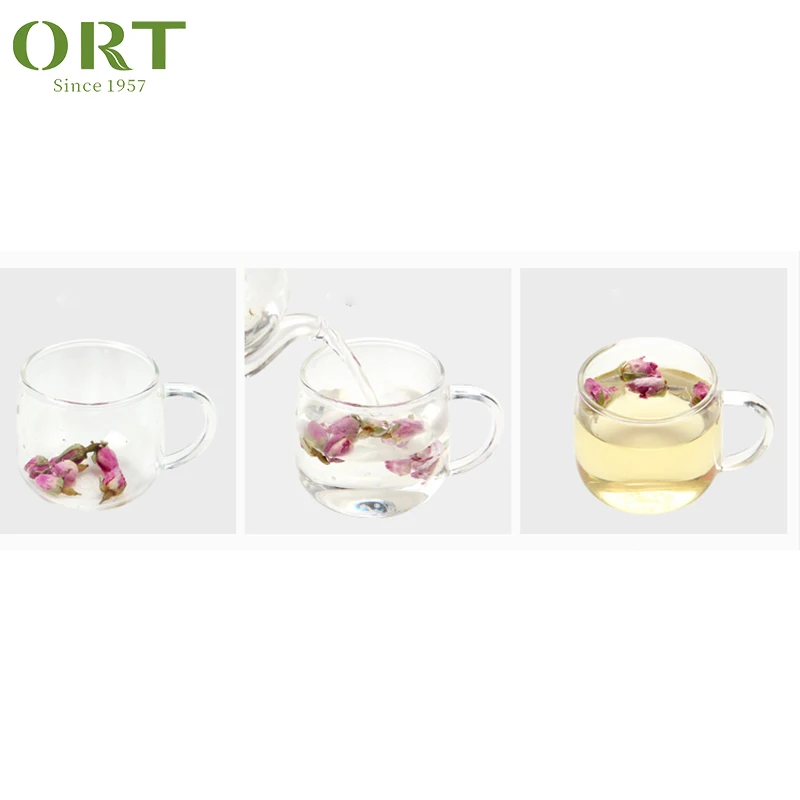 Wholesale loose leaf dried French Pink rose bud petals herbal flower tea-