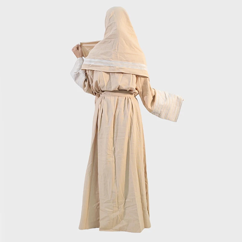 Solid Color Women's Abaya Dress New Design Islamic Jubba Breathable Hotsale Boutique Daily for Daffah Jubah From Malaysia