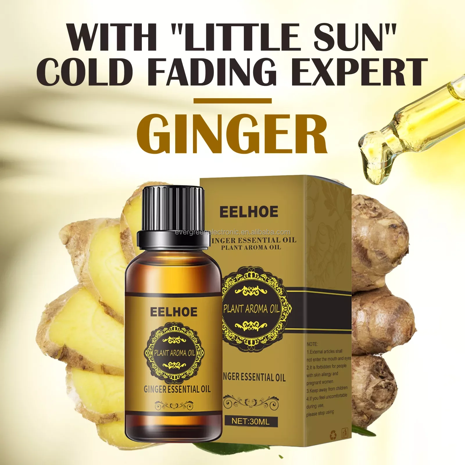 10/30 ml pure ginger essential oil slimming ginger belly drainage oil for fat weight loss