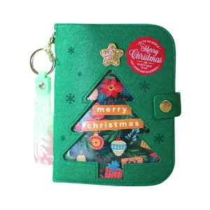 Creative Cute A7 Planner Student Diary with Fabric and Paper Cover Christmas Gift Wholesale Hardcover Binding Loose-leaf